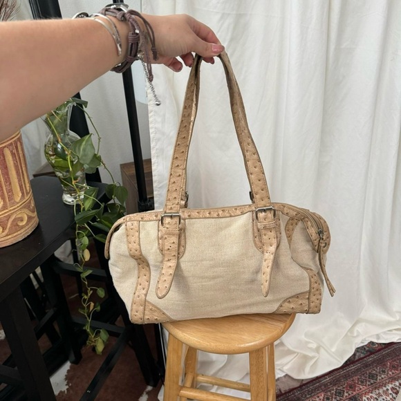 Merona ▪️ jute burlap barrel bag ▪️ shoulder purse - Picture 1 of 8